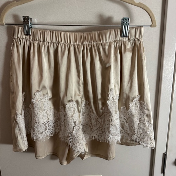 BUNDLE OF 2 Silk Lace Trim Shorts - Picture 2 of 9